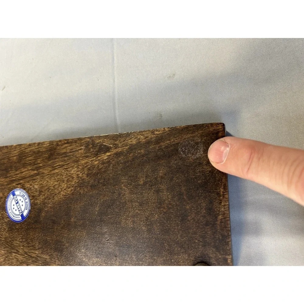 handmade carved wooden leaf tray‎ boho rustic incense holder india